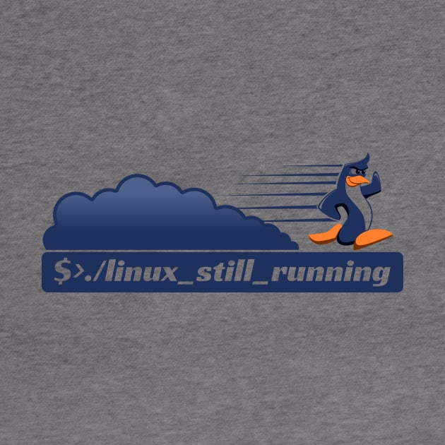 Linux Penguin Running by sketchtodigital